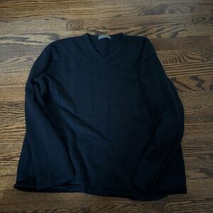 Banana Republic Men's Dark V-Neck Sweater